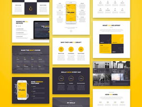 电子产品网站着陆页UI设计模板与推广策略
